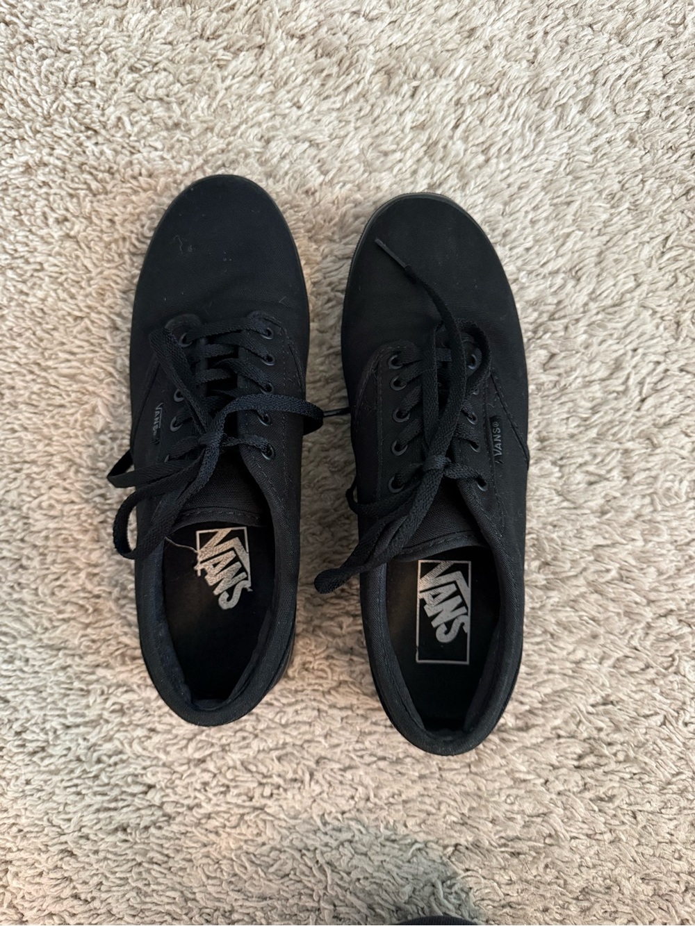 Vans Black Low-Top Canvas Sneakers